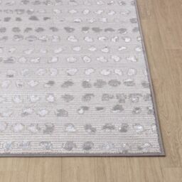 Livabliss Lustro-Modern Grey Off-White Beige Polka Dot Living Dining Bedroom Rug - Size: 160 cm x 220 cm - thumbnail 5
