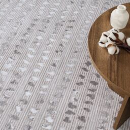 Livabliss Lustro-Modern Grey Off-White Beige Polka Dot Living Dining Bedroom Rug - Size: 160 cm x 220 cm - thumbnail 7