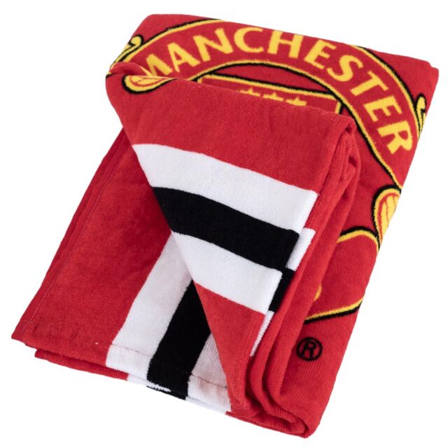 Manchester United FC Core Stripe Beach Towel in Red - image 1