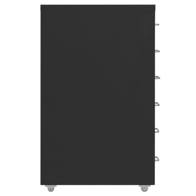 Berkfield Home Mobile File Cabinet Black 28x41x69 cm Metal - Size: 28 x 41 x 69 cm - image 1