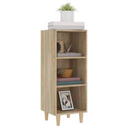Berkfield Home Sideboard Sonoma Oak 34.5x32.5x90 cm Engineered Wood in Brown - thumbnail 4