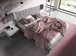 Angel Cerda White MDF Bedside Table with Chromed Stainless Steel - thumbnail 5