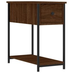 Berkfield Home Bedside Cabinet Brown Oak 30x60x60 cm Engineered Wood - Size: 30 x 60 x 60 cm - thumbnail 2