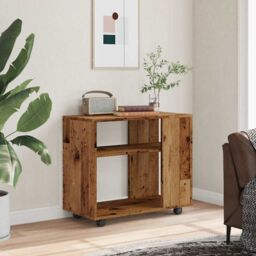 Berkfield Home Side Table Old Wood 70x35x55 cm Engineered Wood in Brown - Size: 70 x 35 x 55 cm - thumbnail 3
