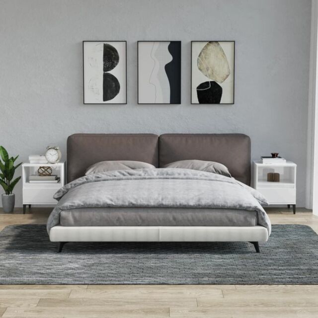 Berkfield Home Bedside Cabinets 2 pcs High Gloss White 40x35x50 cm - Size: 40 x 35 x 50 cm - image 1