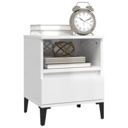 Berkfield Home Bedside Cabinets 2 pcs High Gloss White 40x35x50 cm - Size: 40 x 35 x 50 cm - thumbnail 4