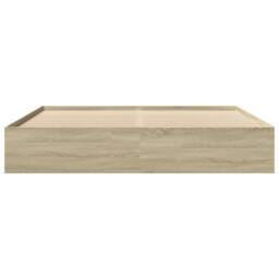 Berkfield Home Durable Bed Frame Frame Sonoma Oak 180x200 cm Super King Wood in Light Tan - thumbnail 5