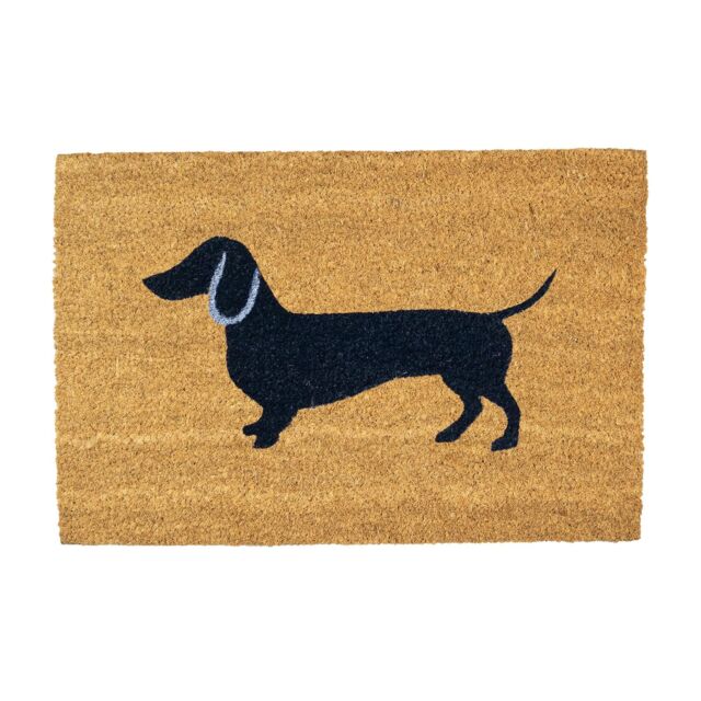 Nicola Spring Coir Door Mat - 60 x 40cm - Sausage Dog - Size: 40 cm x 60 cm - image 1