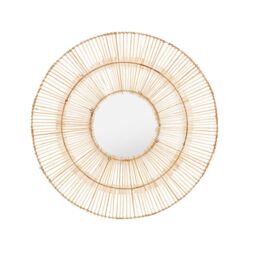 Orsina Batu Natural Rattan Wall Mirror in Brown - thumbnail 6