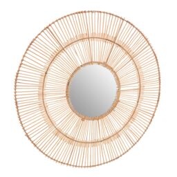 Orsina Batu Natural Rattan Wall Mirror in Brown - thumbnail 2