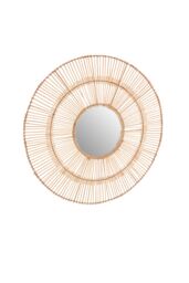 Orsina Batu Natural Rattan Wall Mirror in Brown - thumbnail 4