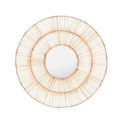 Orsina Batu Natural Rattan Wall Mirror in Brown