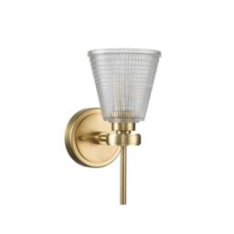 Netlighting Gunnislake Wall Lamp Brushed Brass IP44 in Yellow - thumbnail 2
