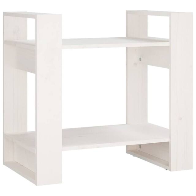 Berkfield Home Book Cabinet/Room Divider White 60x35x57 cm Solid Wood Pine - Size: 60 x 35 x 57 cm - image 1
