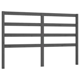 Berkfield Home Beautiful Bed Headboard Grey 166x4x100 cm Solid Wood Pine - Size: 166 x 4 x 100 cm - thumbnail 3