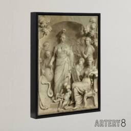"Artery8 De Lairesse Allegory Of Sciences Framed Canvas Wall Art Print in Grey - Size: W12"" x H16""" - thumbnail 2
