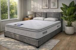 Knight Sleep 4000 Buckingham Pocket Encapsulated Foam Mattress in White - Size: King