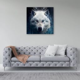 Warren Reed - Designer White Wolf Face Splashart Canvas - Size: w10 inch x h10 inch - thumbnail 4