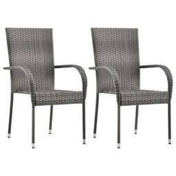 Berkfield Home 3 Piece Garden Dining Set Grey - thumbnail 5