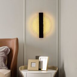 Pheashine Modern Light Luxury Acrylic Wall Lamp 12W Warm White 25cm in Black - thumbnail 2