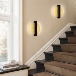 Pheashine Modern Light Luxury Acrylic Wall Lamp 12W Warm White 25cm in Black - thumbnail 7