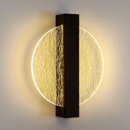 Pheashine Modern Light Luxury Acrylic Wall Lamp 12W Warm White 25cm in Black