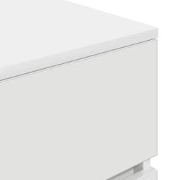 Berkfield Home Durable Bedside Cabinet with 3 Drawers White 39x35x65 cm - Size: 39 x 35 x 65 cm - thumbnail 9