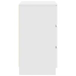 Berkfield Home Durable Bedside Cabinet with 3 Drawers White 39x35x65 cm - Size: 39 x 35 x 65 cm - thumbnail 7