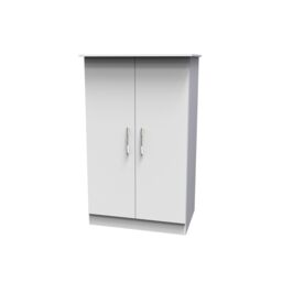 Ready Assembled 2 U Hampshire 2 Door Midi Wardrobe (Ready Assembled) in White - thumbnail 3