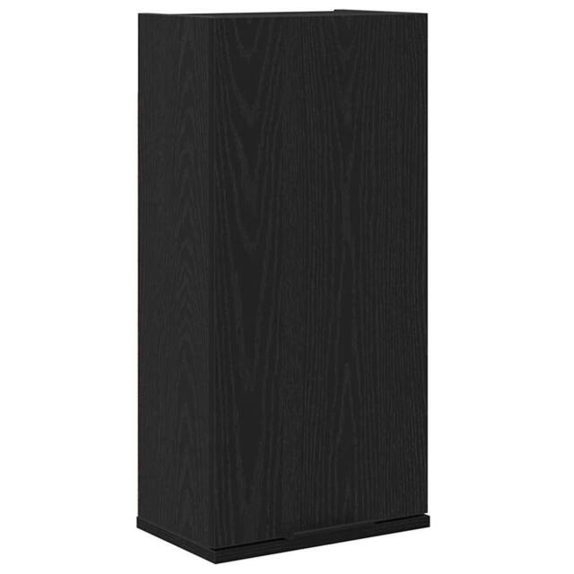 Berkfield Home Wall-mounted Cabinet Black Oak 32x20x67 cm Engineered Wood - Size: 32 x 20 x 67 cm - image 1