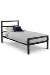 Julian Bowen Soto Metal Bed in Black - Size: Single - thumbnail 2