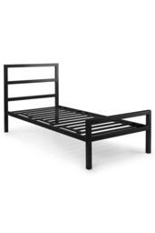 Julian Bowen Soto Metal Bed in Black - Size: Single - thumbnail 3