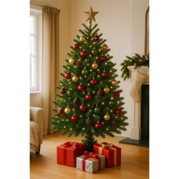 Clifton Premier Spruce Christmas Tree - Fresh Cut Norway Spruce - 1.5m to 1.75m (5 - 6ft) in Green - thumbnail 8