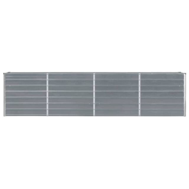 Berkfield Home Raised Garden Bed 320x40x77 cm Galvanised Steel Grey - Size: 320 x 40 x 77 cm - image 1