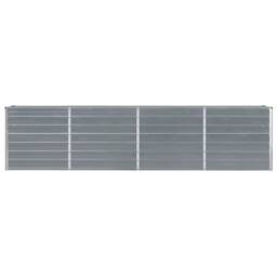 Berkfield Home Raised Garden Bed 320x40x77 cm Galvanised Steel Grey - Size: 320 x 40 x 77 cm - thumbnail 1
