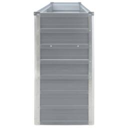 Berkfield Home Raised Garden Bed 320x40x77 cm Galvanised Steel Grey - Size: 320 x 40 x 77 cm - thumbnail 4