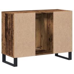Berkfield Home Bathroom Vanity Unit Old Wood Particle board Medium in Brown - thumbnail 8