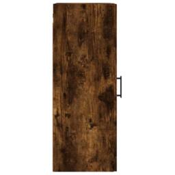 Berkfield Home Wall Mounted Cabinet Smoked Oak 34.5x34x90 cm in Brown - thumbnail 8
