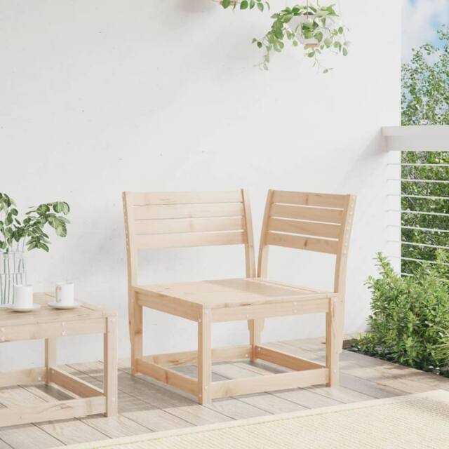 Berkfield Home Garden Sofa Corner 73x73x78 cm Solid Wood Pine in Natural - Size: 73 x 73 x 78 cm - image 1