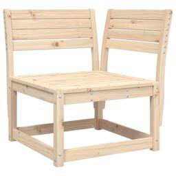 Berkfield Home Garden Sofa Corner 73x73x78 cm Solid Wood Pine in Natural - Size: 73 x 73 x 78 cm - thumbnail 3