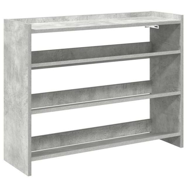 Berkfield Home Shoe Rack Concrete Oak 80x25x62 cm Engineered Wood in Grey - Size: 80 x 25 x 62 cm - image 1