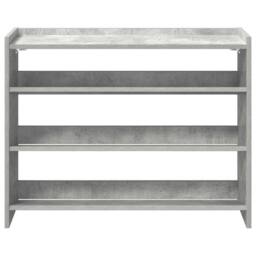 Berkfield Home Shoe Rack Concrete Oak 80x25x62 cm Engineered Wood in Grey - Size: 80 x 25 x 62 cm - thumbnail 4