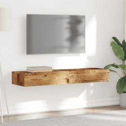 Berkfield Home TV Cabinets with LED Lights 2 pcs Old Wood 60x35x15.5 cm in Brown - thumbnail 5