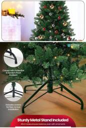 Neel Blue Nordic Christmas Tree, Pre-Lit Pine Xmas Tree, Warm White Leds in Green - Size: 4ft - thumbnail 4