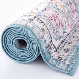 THE RUGS Marrakech Blue Medallion Large Area Rug & Runner Living Room 410 - Size: 200 cm x 290 cm - thumbnail 6