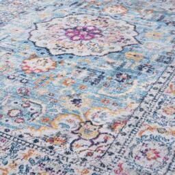 THE RUGS Marrakech Blue Medallion Large Area Rug & Runner Living Room 410 - Size: 200 cm x 290 cm - thumbnail 2