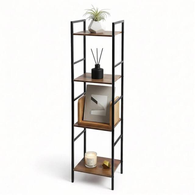 Havendro 4 Tier Shelf Stand Cabinet Kitchen Living Room Storage Rack in Brown - image 1
