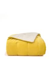 CHRISTY Luxury Quilted Velvet 'Jaipur' Throw in Yellow - Size: 140 cm x 200 cm - thumbnail 3