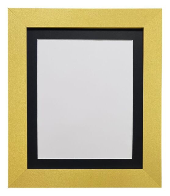 Frames & Mirrors 4U Metro Gold Frame with Black Mount for Image Size 6 x 4 Inch - image 1