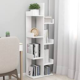 Berkfield Home Book Cabinet White 48x25.5x140 cm Engineered Wood - thumbnail 2